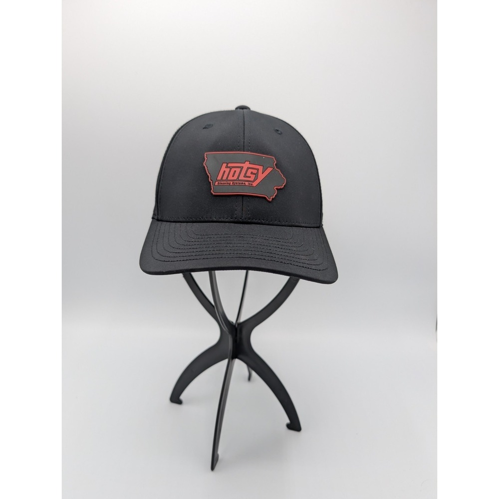 HOTSY CLEANING SYSTEMS STEAM STORE IOWA Black Red Branded Bills Hat‎ Cap Logo